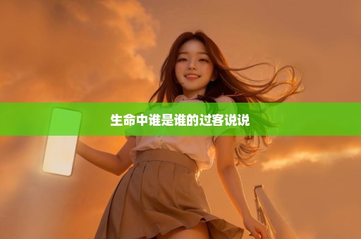 生命中谁是谁的过客说说