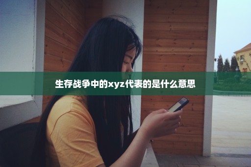 生存战争中的xyz代表的是什么意思