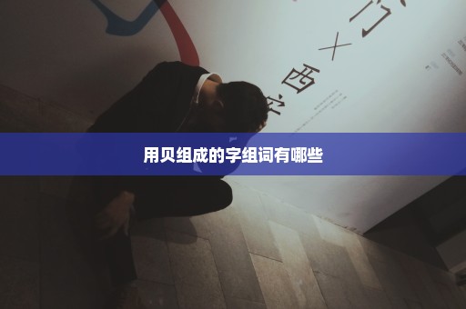 用贝组成的字组词有哪些