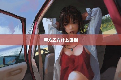 甲方乙方什么区别