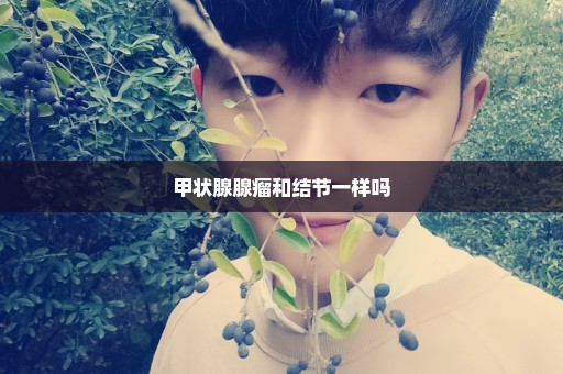 甲状腺腺瘤和结节一样吗