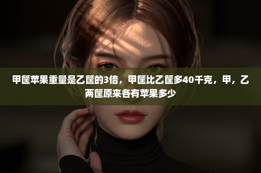 甲筐苹果重量是乙筐的3倍，甲筐比乙筐多40千克，甲，乙两筐原来各有苹果多少