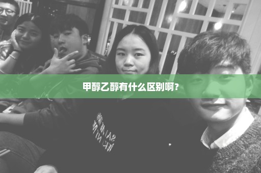 甲醇乙醇有什么区别啊？