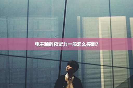 电主轴的预紧力一般怎么控制？
