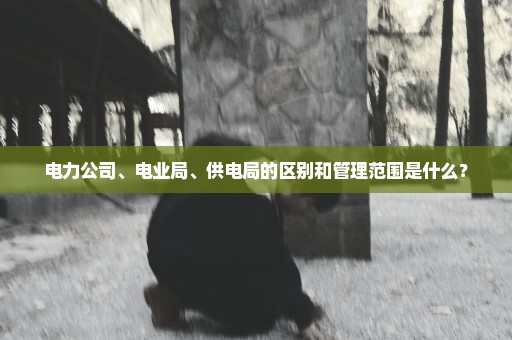 电力公司、电业局、供电局的区别和管理范围是什么？