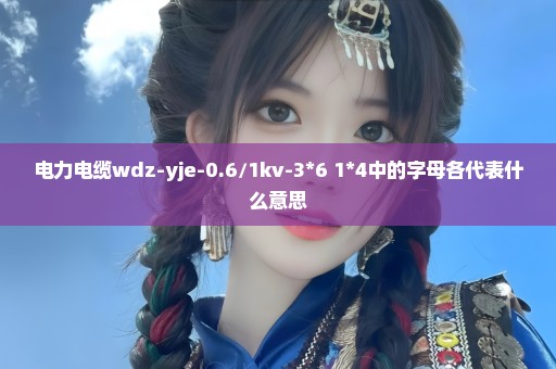 电力电缆wdz-yje-0.6/1kv-3*6+1*4中的字母各代表什么意思