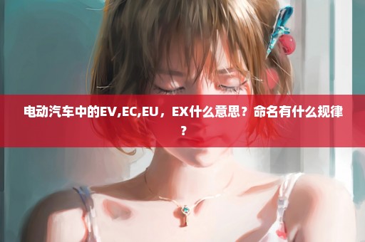 电动汽车中的EV,EC,EU，EX什么意思？命名有什么规律？