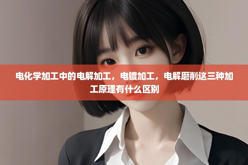 电化学加工中的电解加工，电镀加工，电解磨削这三种加工原理有什么区别