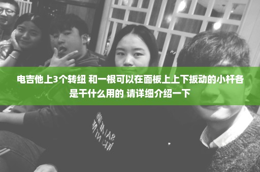 电吉他上3个转纽 和一根可以在面板上上下扳动的小杆各是干什么用的 请详细介绍一下