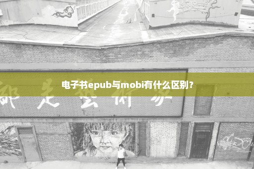 电子书epub与mobi有什么区别？
