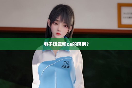 电子印章和ca的区别？
