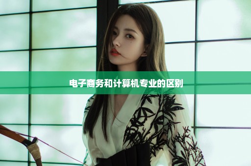 电子商务和计算机专业的区别
