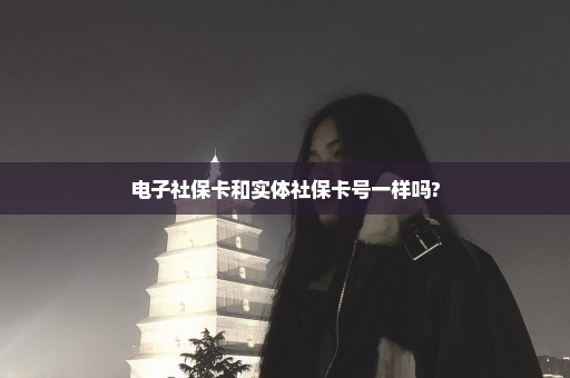 电子社保卡和实体社保卡号一样吗?