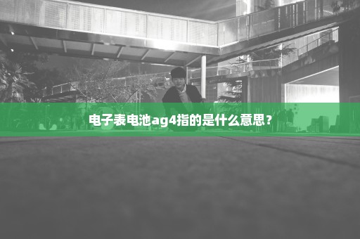电子表电池ag4指的是什么意思？
