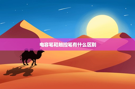 电容笔和触控笔有什么区别