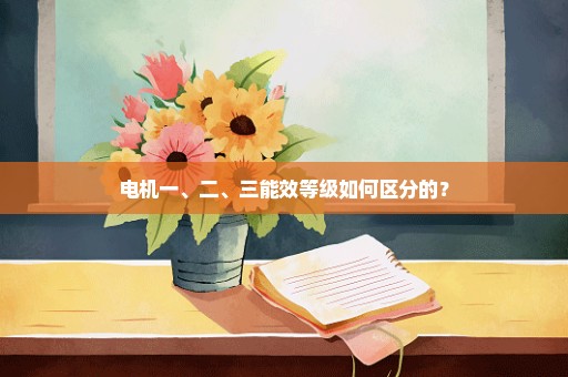 电机一、二、三能效等级如何区分的？