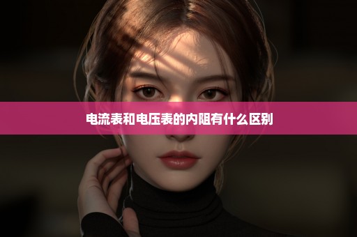 电流表和电压表的内阻有什么区别