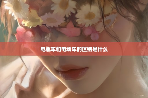 电瓶车和电动车的区别是什么