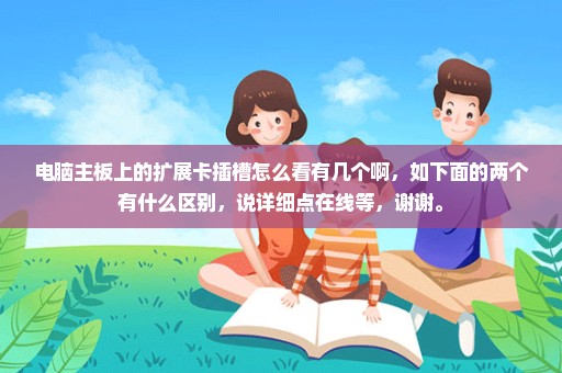 电脑主板上的扩展卡插槽怎么看有几个啊，如下面的两个有什么区别，说详细点在线等，谢谢。
