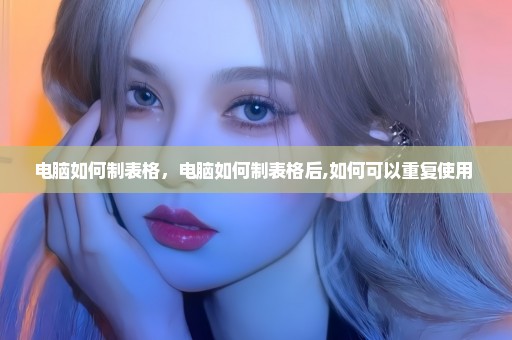 电脑如何制表格，电脑如何制表格后,如何可以重复使用 