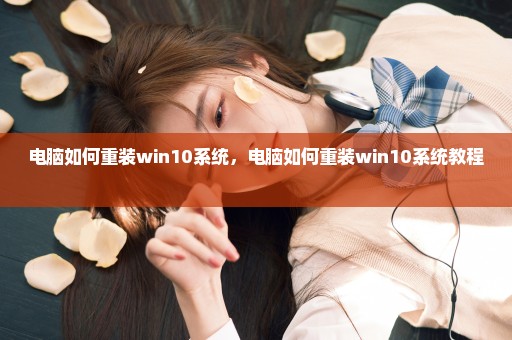 电脑如何重装win10系统，电脑如何重装win10系统教程 
