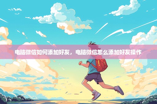 电脑微信如何添加好友，电脑微信怎么添加好友操作 