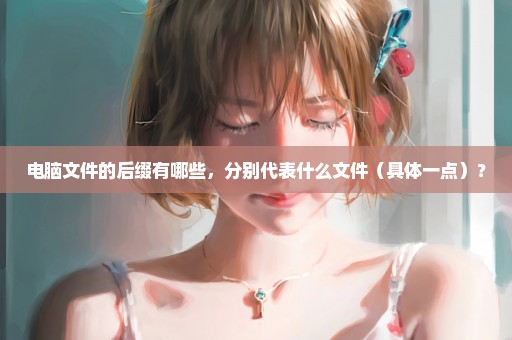 电脑文件的后缀有哪些，分别代表什么文件（具体一点）？