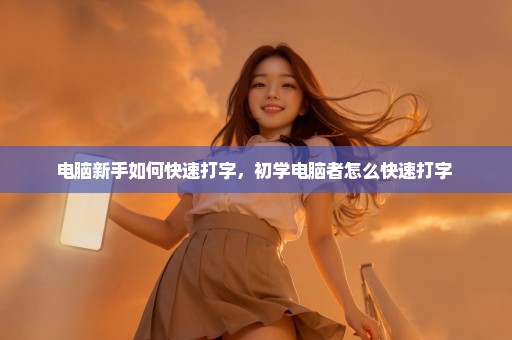 电脑新手如何快速打字，初学电脑者怎么快速打字 