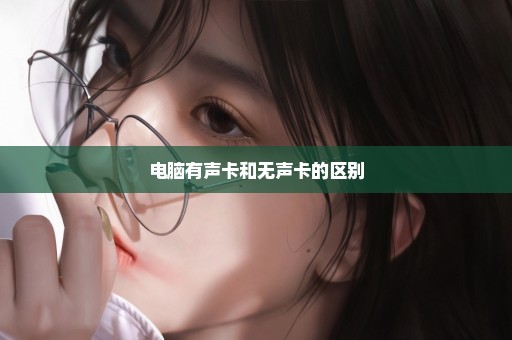 电脑有声卡和无声卡的区别