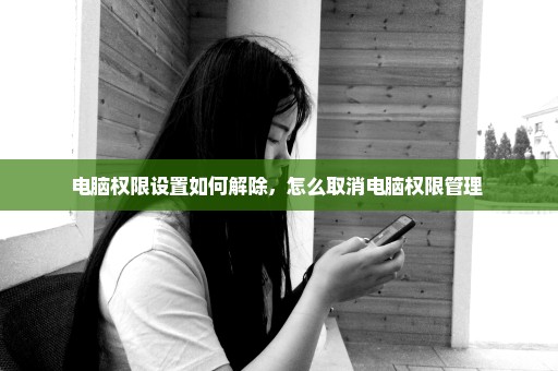 电脑权限设置如何解除，怎么取消电脑权限管理 