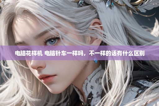 电脑花样机 电脑针车一样吗，不一样的话有什么区别