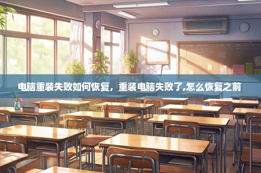 电脑重装失败如何恢复，重装电脑失败了,怎么恢复之前 