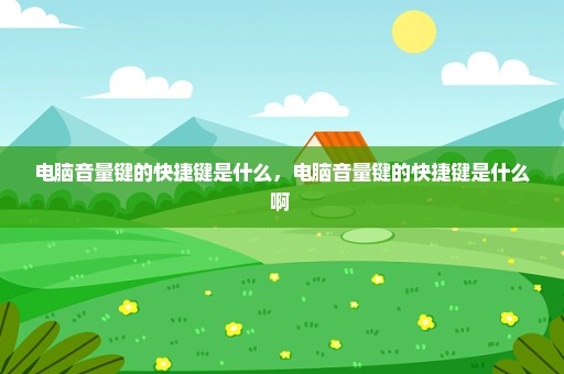 电脑音量键的快捷键是什么，电脑音量键的快捷键是什么啊 