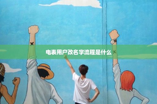 电表用户改名字流程是什么