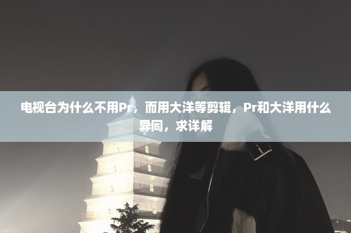 电视台为什么不用Pr，而用大洋等剪辑，Pr和大洋用什么异同，求详解