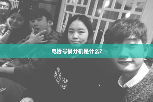 电话号码分机是什么?