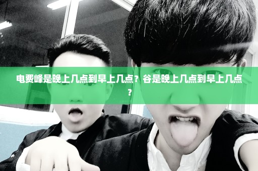 电费峰是晚上几点到早上几点？谷是晚上几点到早上几点？