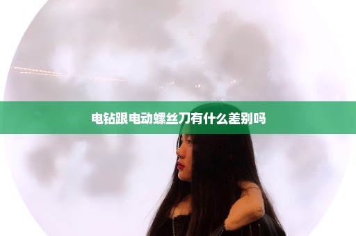 电钻跟电动螺丝刀有什么差别吗