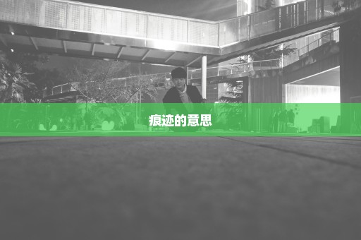 痕迹的意思
