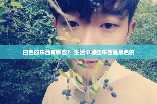 白色的东西有哪些？ 生活中哪些东西是黑色的