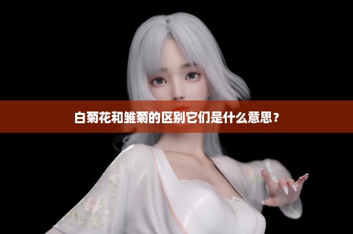 白菊花和雏菊的区别它们是什么意思？