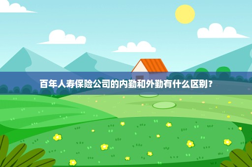 百年人寿保险公司的内勤和外勤有什么区别？