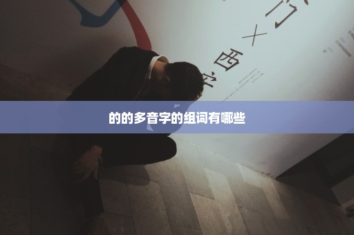 的的多音字的组词有哪些