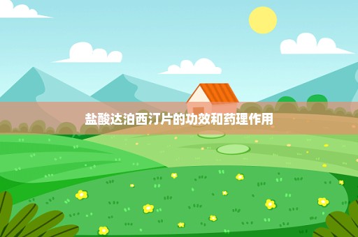 盐酸达泊西汀片的功效和药理作用