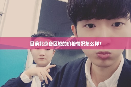 目前北京各区域的价格情况怎么样？