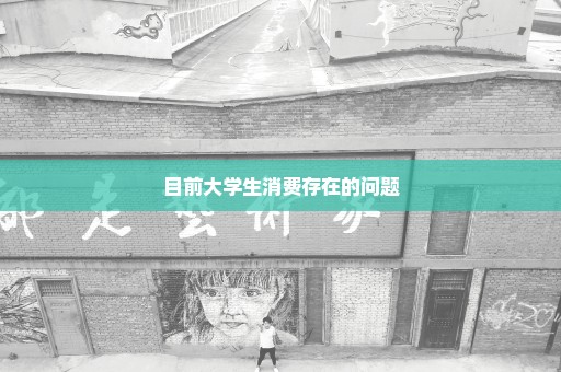 目前大学生消费存在的问题