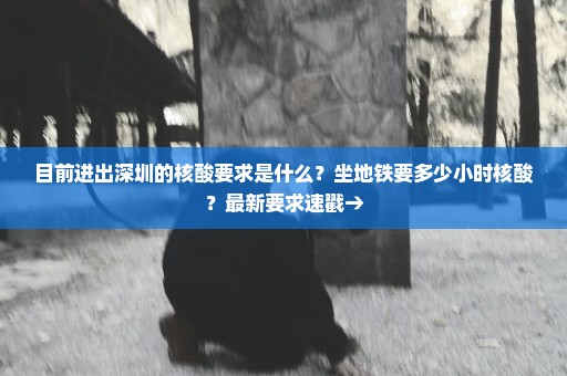 目前进出深圳的核酸要求是什么？坐地铁要多少小时核酸？最新要求速戳→