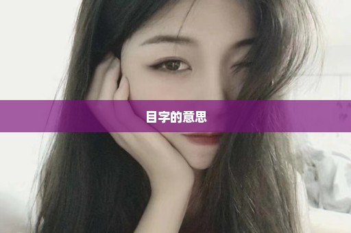 目字的意思