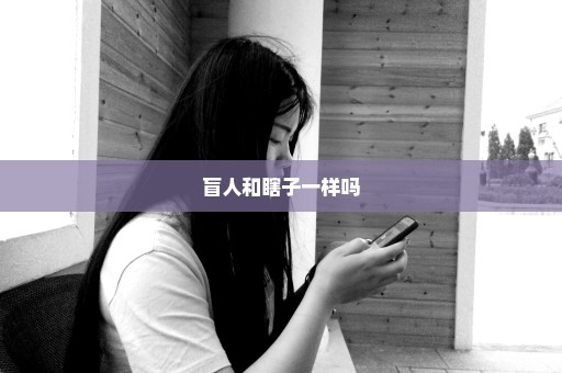 盲人和瞎子一样吗