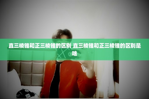 直三棱锥和正三棱锥的区别 直三棱锥和正三棱锥的区别是啥